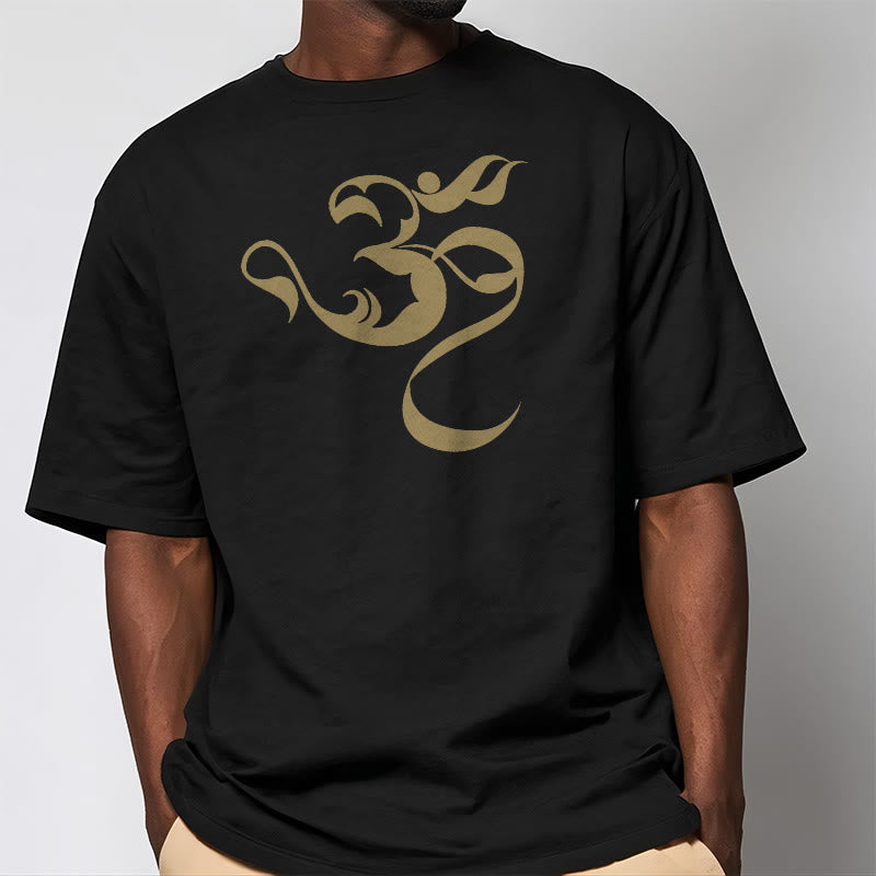 T-shirt en coton avec motif de Buddha Stones Om - image 3