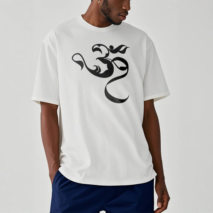 T-shirt en coton avec motif de Buddha Stones Om - image 7