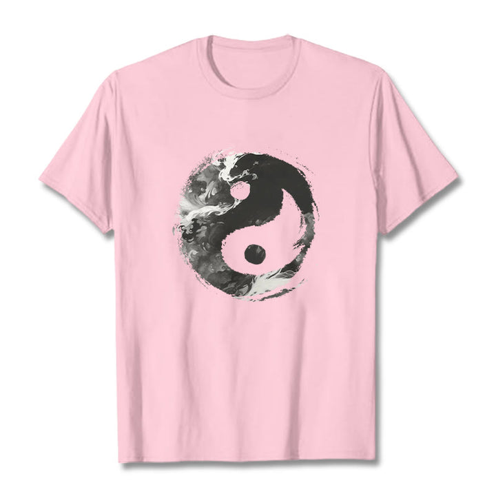 T-shirt en coton avec Buddha Stones Yin Yang - Rose clair - 2XL - image 18