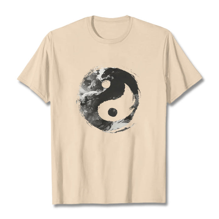 T-shirt en coton avec Buddha Stones Yin Yang - Bisque - 2XL - image 13