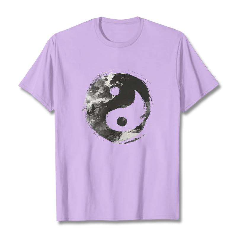 T-shirt en coton avec Buddha Stones Yin Yang - Prune - 2XL - image 16