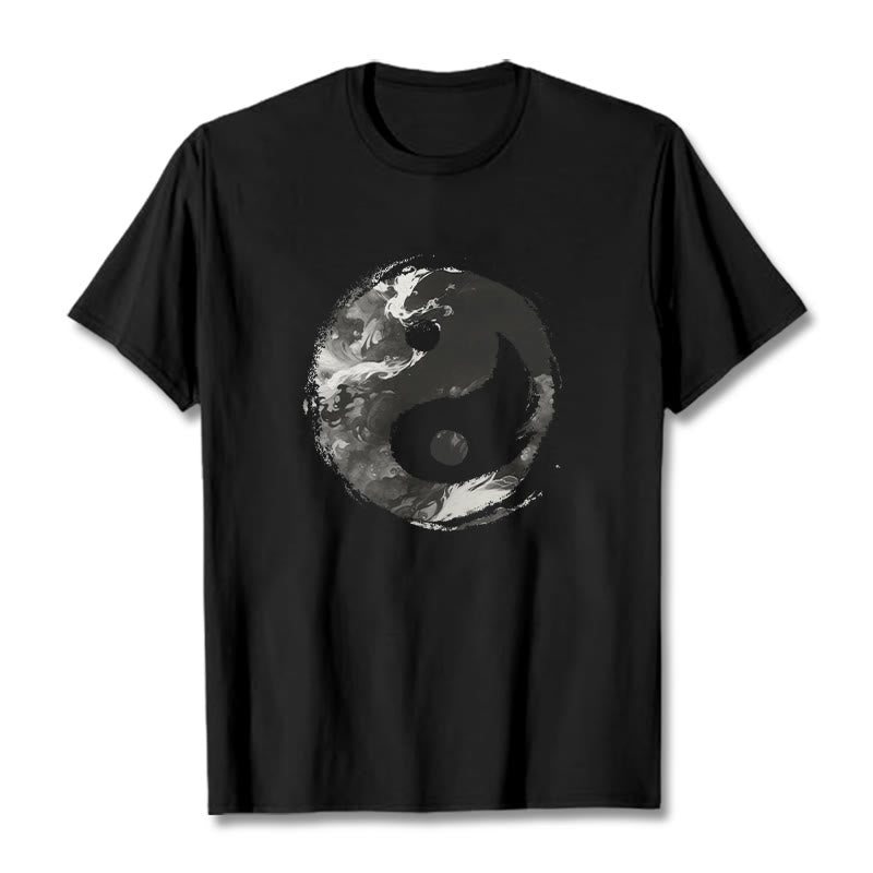 T-shirt en coton avec Buddha Stones Yin Yang - Noir - 2XL - image 4