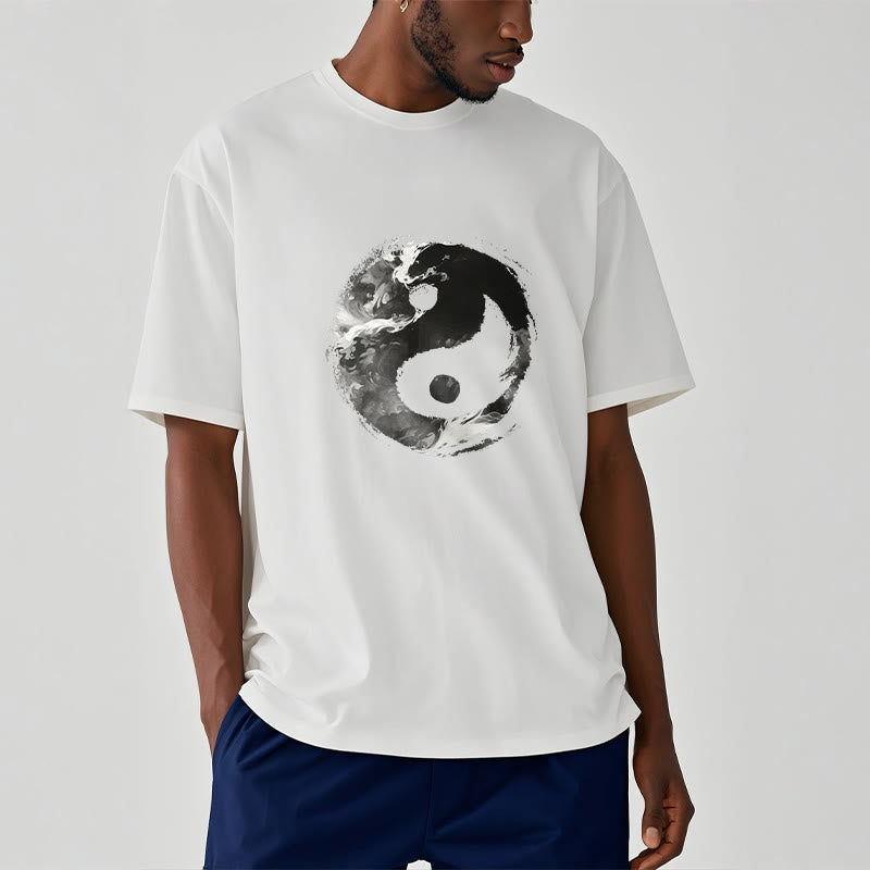 T-shirt en coton avec Buddha Stones Yin Yang - image 2