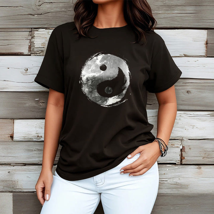 T-shirt en coton avec Buddha Stones Yin Yang - image 5