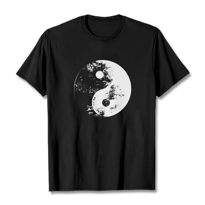T-shirt en coton à motif de Buddha Stones Yin Yang Tai Chi - Noir - 2XL - image 4
