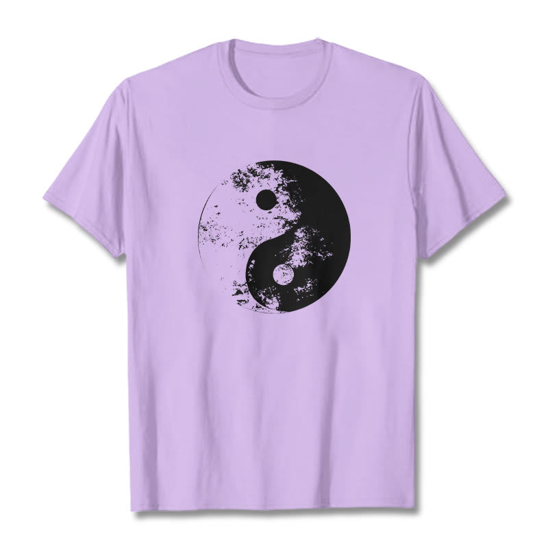 T-shirt en coton à motif de Buddha Stones Yin Yang Tai Chi - Prune - 2XL - image 17