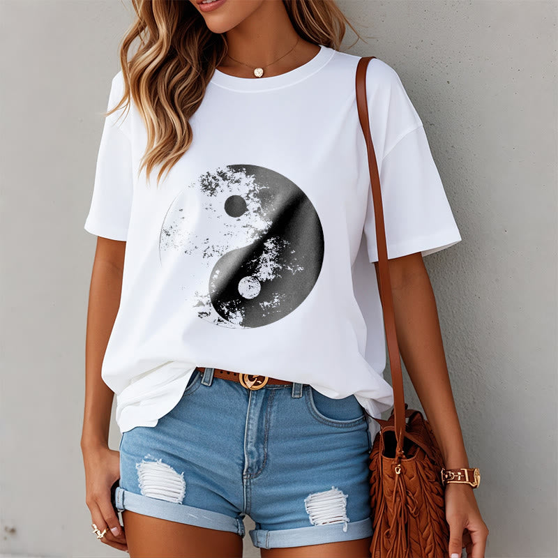 T-shirt en coton à motif de Buddha Stones Yin Yang Tai Chi - image 1
