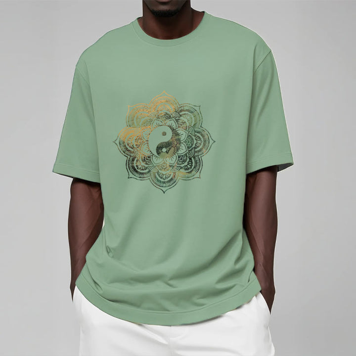 T-shirt en coton Buddha Stones et mandala Yin Yang - image 12