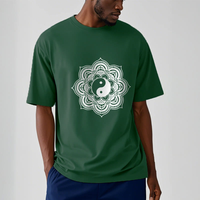 T-shirt en coton Buddha Stones et mandala Yin Yang - image 9