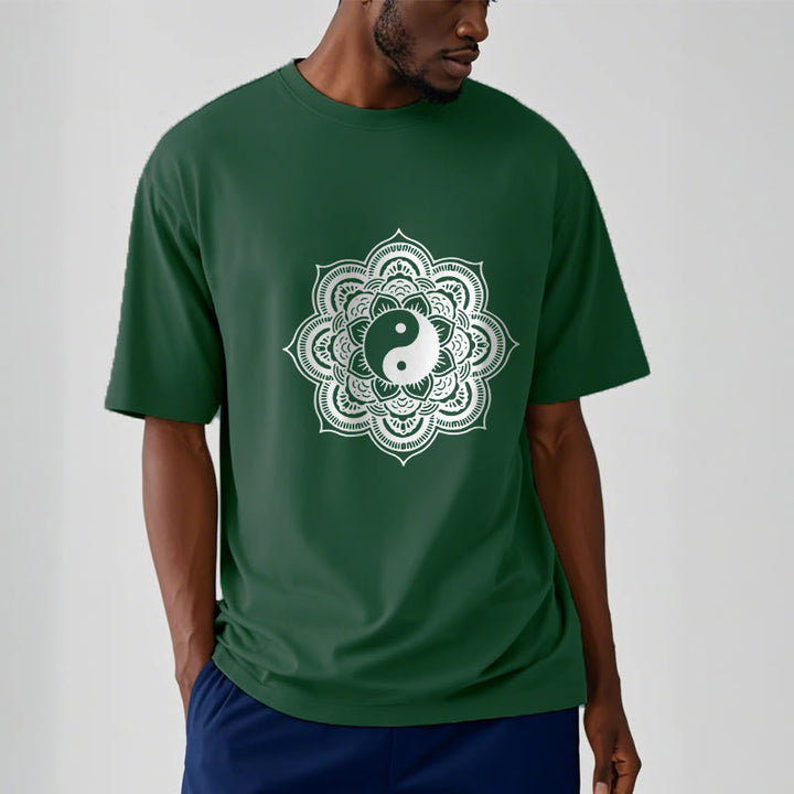 T-shirt en coton Buddha Stones et mandala Yin Yang - image 10