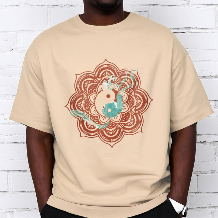 T-shirt en coton Buddha Stones et mandala Yin Yang - image 20