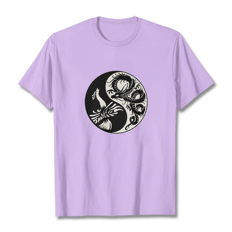 T-shirt en coton Buddha Stones, Phoenix, Yin et Yang - Prune - 2XL - image 17