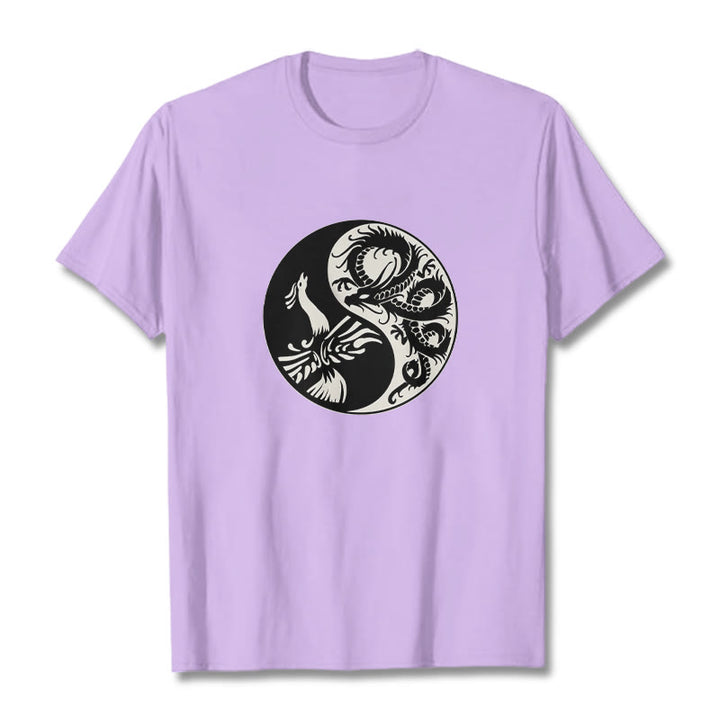 T-shirt en coton Buddha Stones, Phoenix, Yin et Yang - Prune - 2XL - image 17