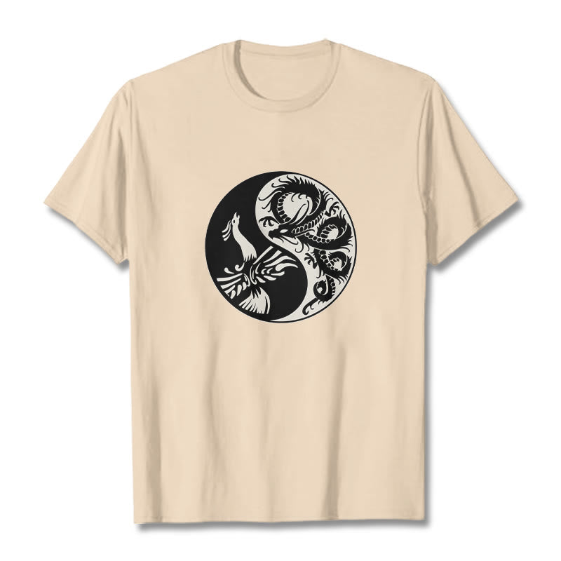 T-shirt en coton Buddha Stones, Phoenix, Yin et Yang - Bisque - 2XL - image 13