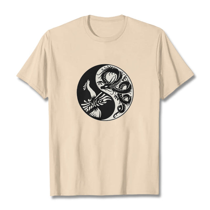 T-shirt en coton Buddha Stones, Phoenix, Yin et Yang - Bisque - 2XL - image 13