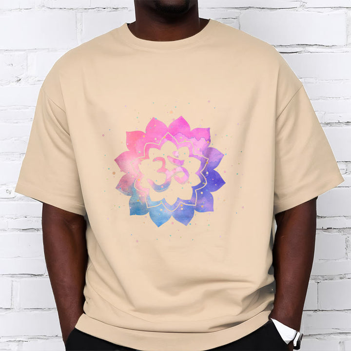 T-shirt en coton avec Buddha Stones Om Lotus coloré - image 15