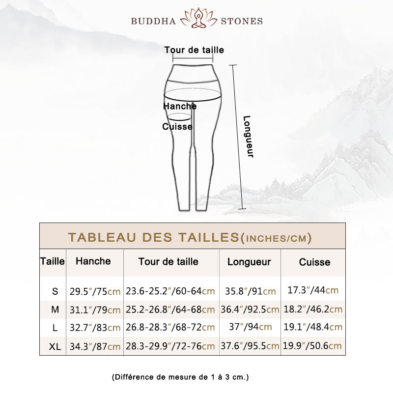 Leggings de yoga pour femme avec imprimé de Buddha Stones - image 7