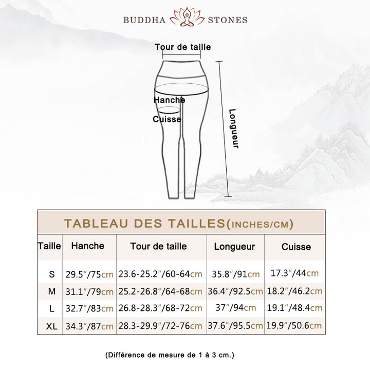 Leggings de yoga pour femme avec imprimé de Buddha Stones - image 7