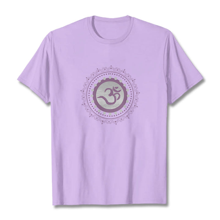 T-shirt en coton à motif mandala avec Buddha Stones - Prune - 2XL - image 8