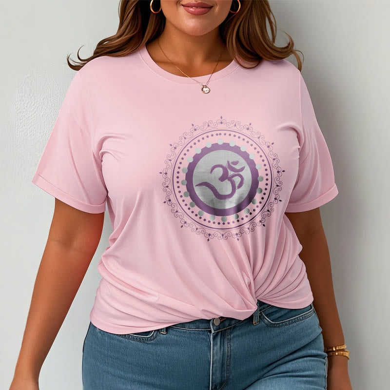 T-shirt en coton à motif mandala avec Buddha Stones - image 12