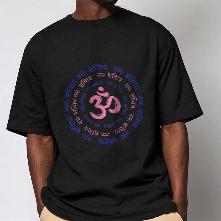 T-shirt en coton avec le personnage du mantra OM de Buddha Stones et le symbole du sanskrit - image 15