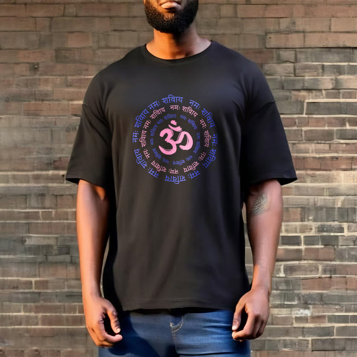 T-shirt en coton avec le personnage du mantra OM de Buddha Stones et le symbole du sanskrit - image 16
