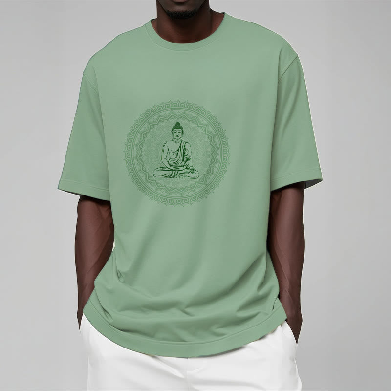 T-shirt en coton avec Buddha Stones et mandala - image 18