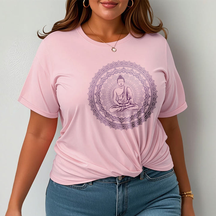T-shirt en coton avec Buddha Stones et mandala - image 19