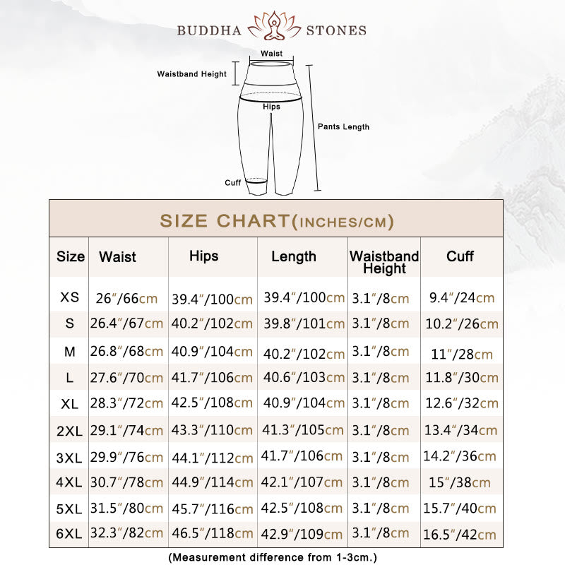 Pantalon sarouel à taille élastique pour femme, motif Buddha Stones, pur coton blanc, nuages de bon augure, oiseaux et arbres