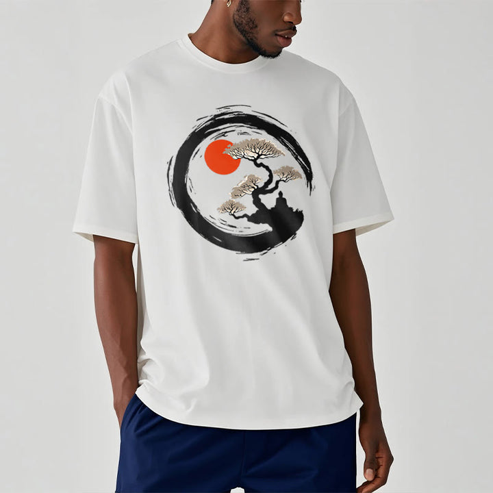 T-shirt Buddha Stones Soleil Rouge Pin Cercle Zen Méditation Bouddha T-shirt - image 8