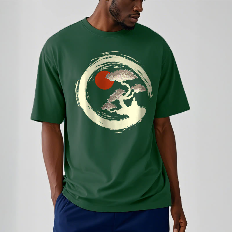T-shirt Buddha Stones Soleil Rouge Pin Cercle Zen Méditation Bouddha T-shirt - image 12