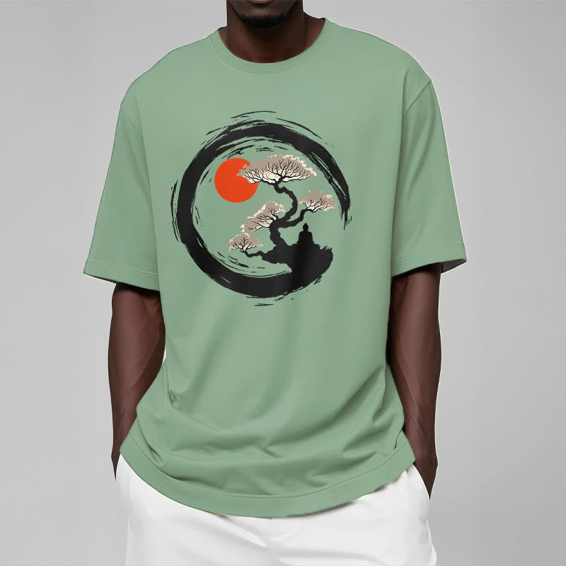 T-shirt Buddha Stones Soleil Rouge Pin Cercle Zen Méditation Bouddha T-shirt - image 16