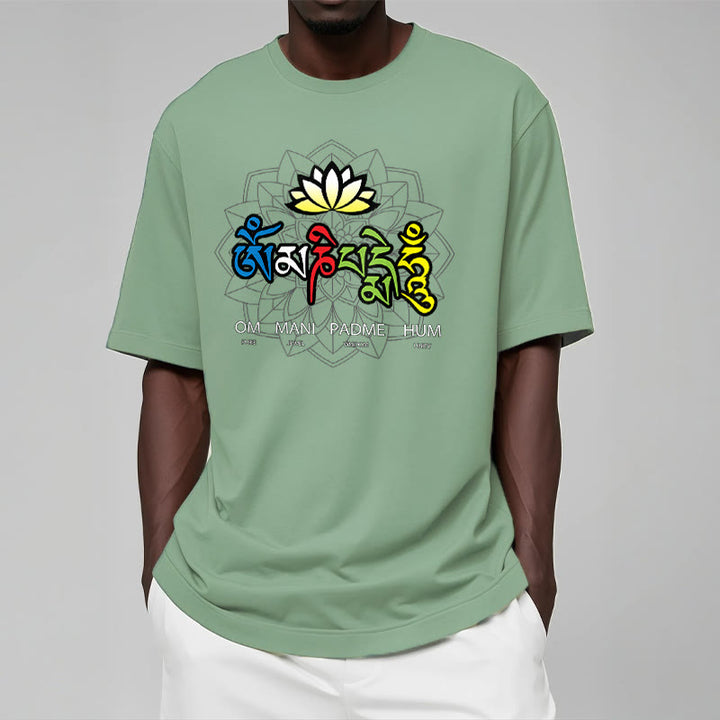 T-shirt Buddha Stones Om Mani Padme Hum Lotus - image 12