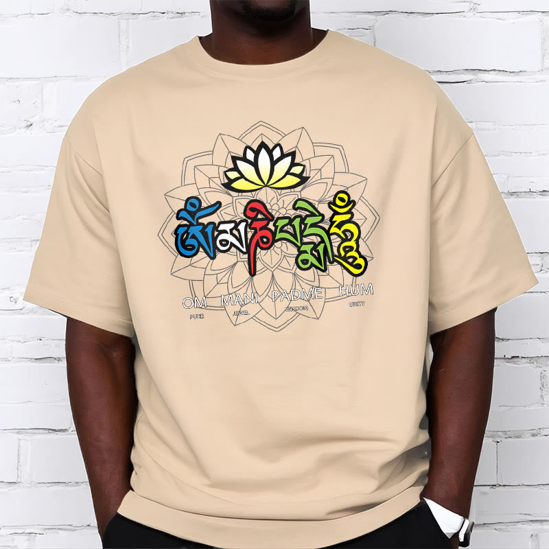 T-shirt Buddha Stones Om Mani Padme Hum Lotus - image 19