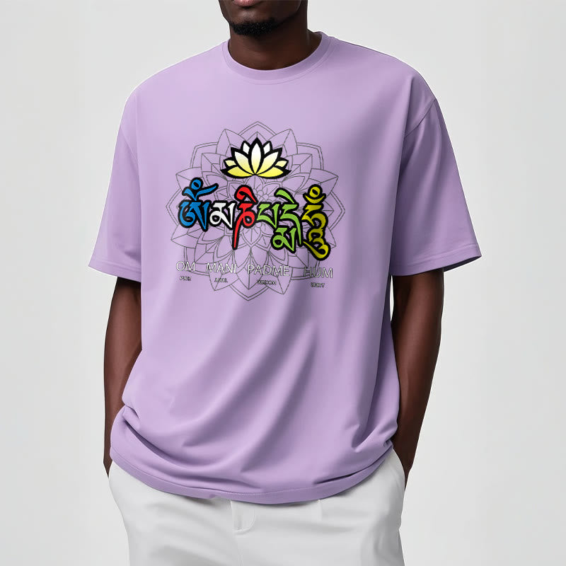T-shirt Buddha Stones Om Mani Padme Hum Lotus - image 17