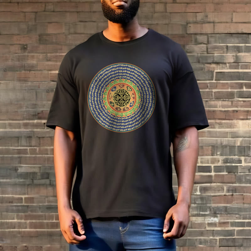 Buddha Stones 108 Om Mani Padme Hum Mantra Sanskrit T-shirt - image 9