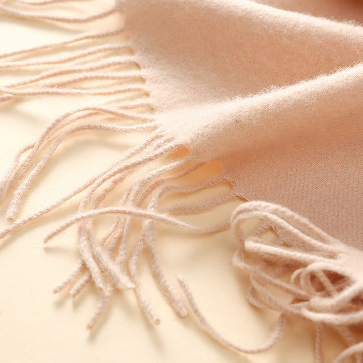 Châle en laine avec Buddha Stones et pompon brodé de lys, écharpe de voyage confortable pour l'hiver - image 6