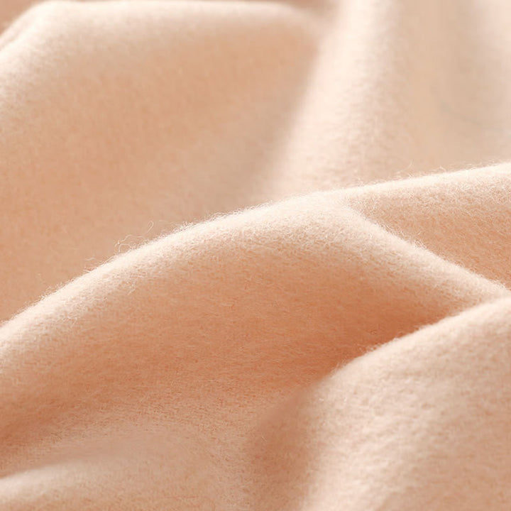 Châle en laine avec Buddha Stones et pompon brodé de lys, écharpe de voyage confortable pour l'hiver - image 3