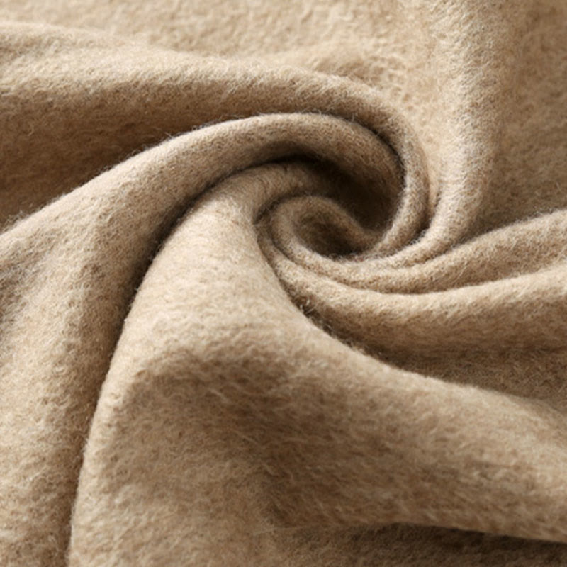 Châle en laine avec Buddha Stones et fleurs rouges, broderie de feuilles, pompon, écharpe de voyage confortable pour l'hiver