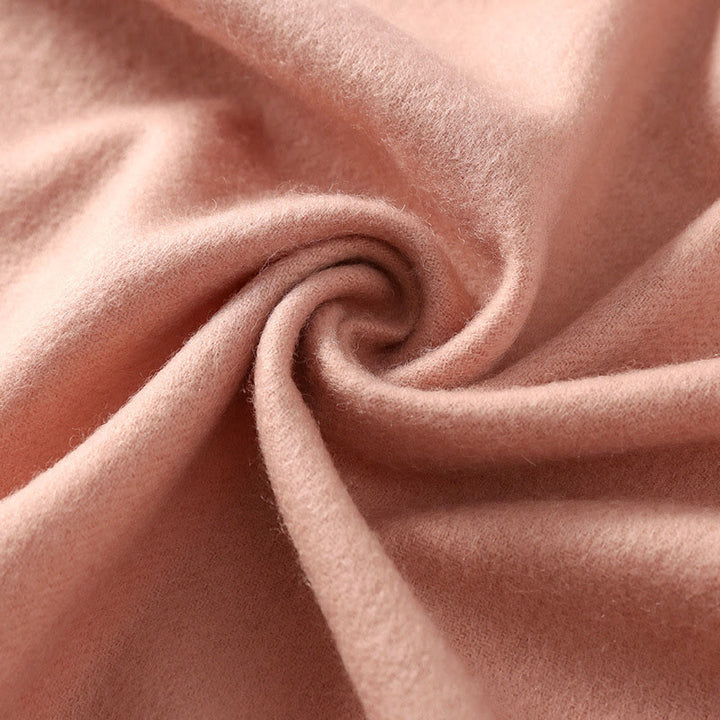 Châle en laine avec Buddha Stones et fleurs rouges, broderie de feuilles, pompon, écharpe de voyage confortable pour l'hiver - image 2