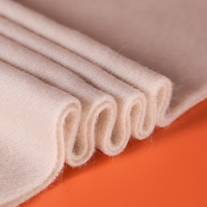 Châle en laine avec Buddha Stones Yulan Magnolia Broderie Pompon Écharpe de voyage confortable d'hiver - image 2