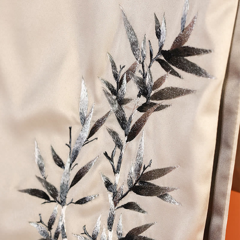 Châle en polyester avec Buddha Stones, papillon Yulan, bambou, pie, broderie Suzhou, écharpe de voyage confortable pour l'hiver - image 2