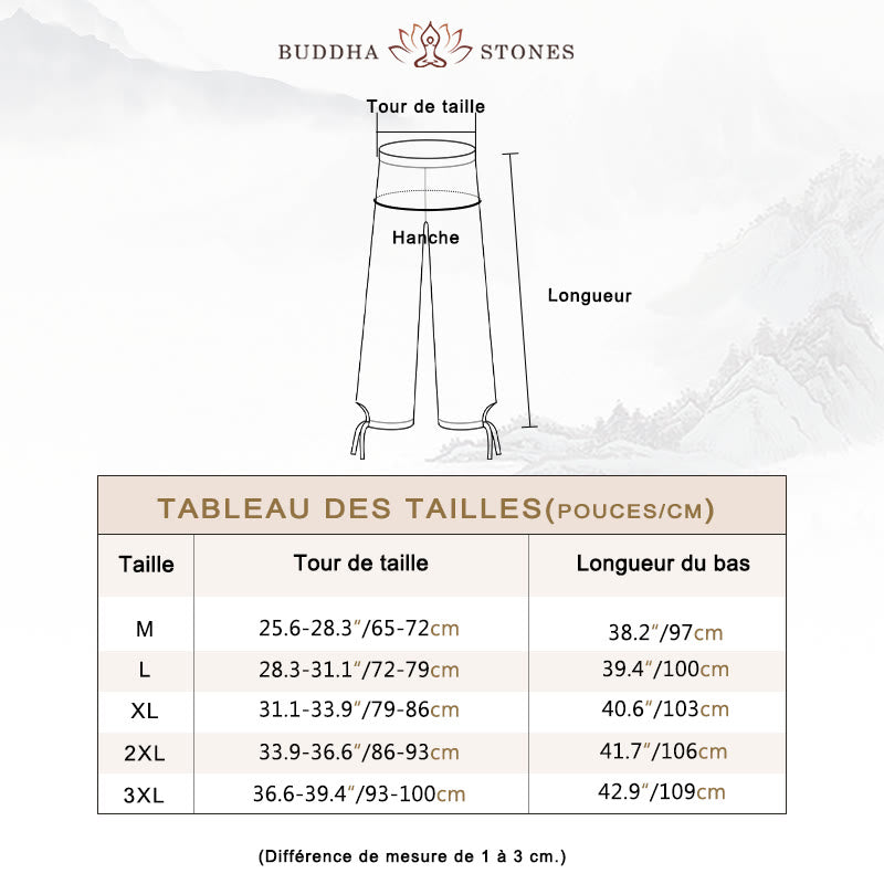 Ensemble de vêtements en coton et lin pour homme Buddha Stones, méditation spirituelle, zen, yoga, prière