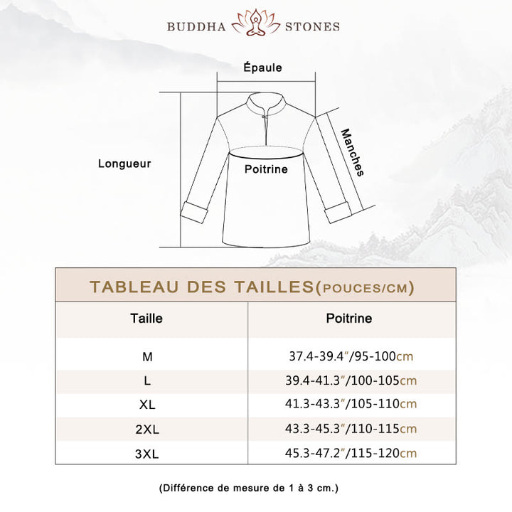 Ensemble de vêtements en coton et lin pour homme Buddha Stones, méditation spirituelle, zen, yoga, prière