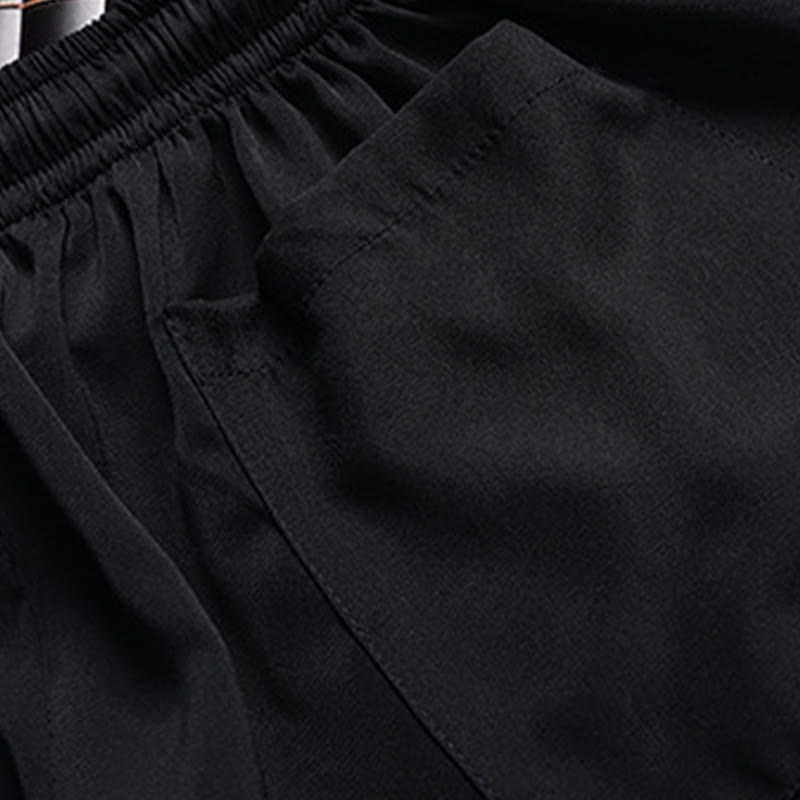 Costume Tang en bambou et fleurs de pêcher avec Buddha Stones, uniforme traditionnel Hanfu, haut à manches courtes et pantalon, ensemble pour hommes - image 18