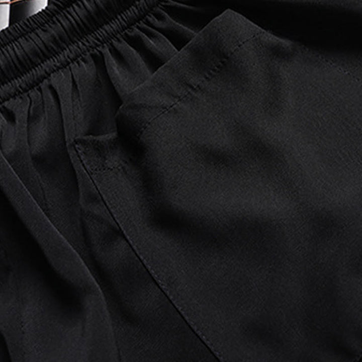 Costume Tang en bambou et fleurs de pêcher avec Buddha Stones, uniforme traditionnel Hanfu, haut à manches courtes et pantalon, ensemble pour hommes - image 18