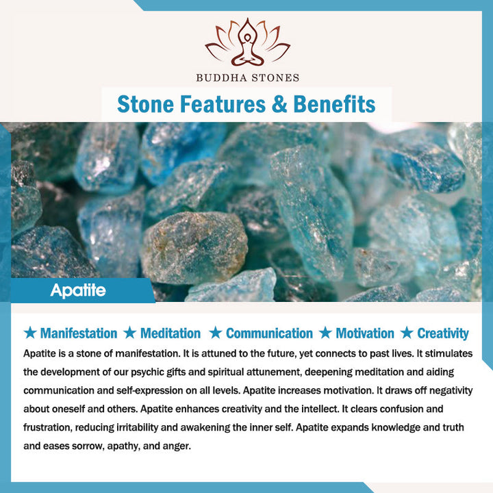 Bracelet de manifestation en apatite de Buddha Stones