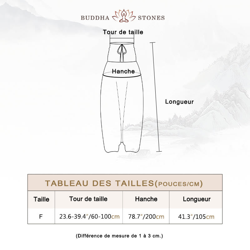 Pantalon de yoga pour femme Buddha Stones et deux styles à porter, style rond, géométrique, ample, décontracté - image 5