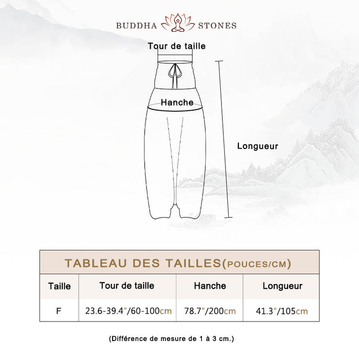 Pantalon de yoga pour femme Buddha Stones et deux styles à porter, style rond, géométrique, ample, décontracté - image 5