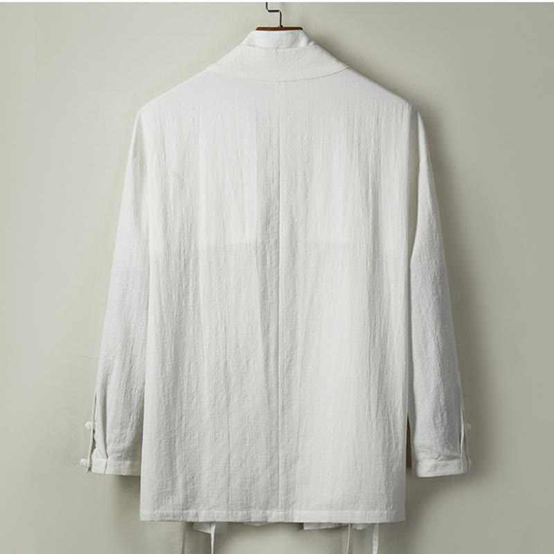 Veste en coton et lin pour homme avec Buddha Stones tombantes